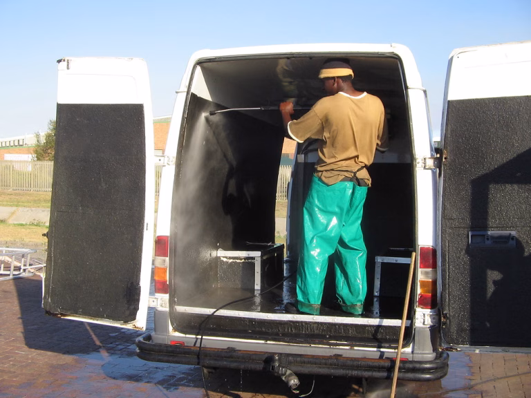 White Mercedes Sprinter Hygienic Cleaning and Detailing